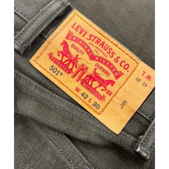 Levi’s 501 Jeans 42x30 Men White Oak Cone Denim Selvedge Rare - Picture 10 of 14